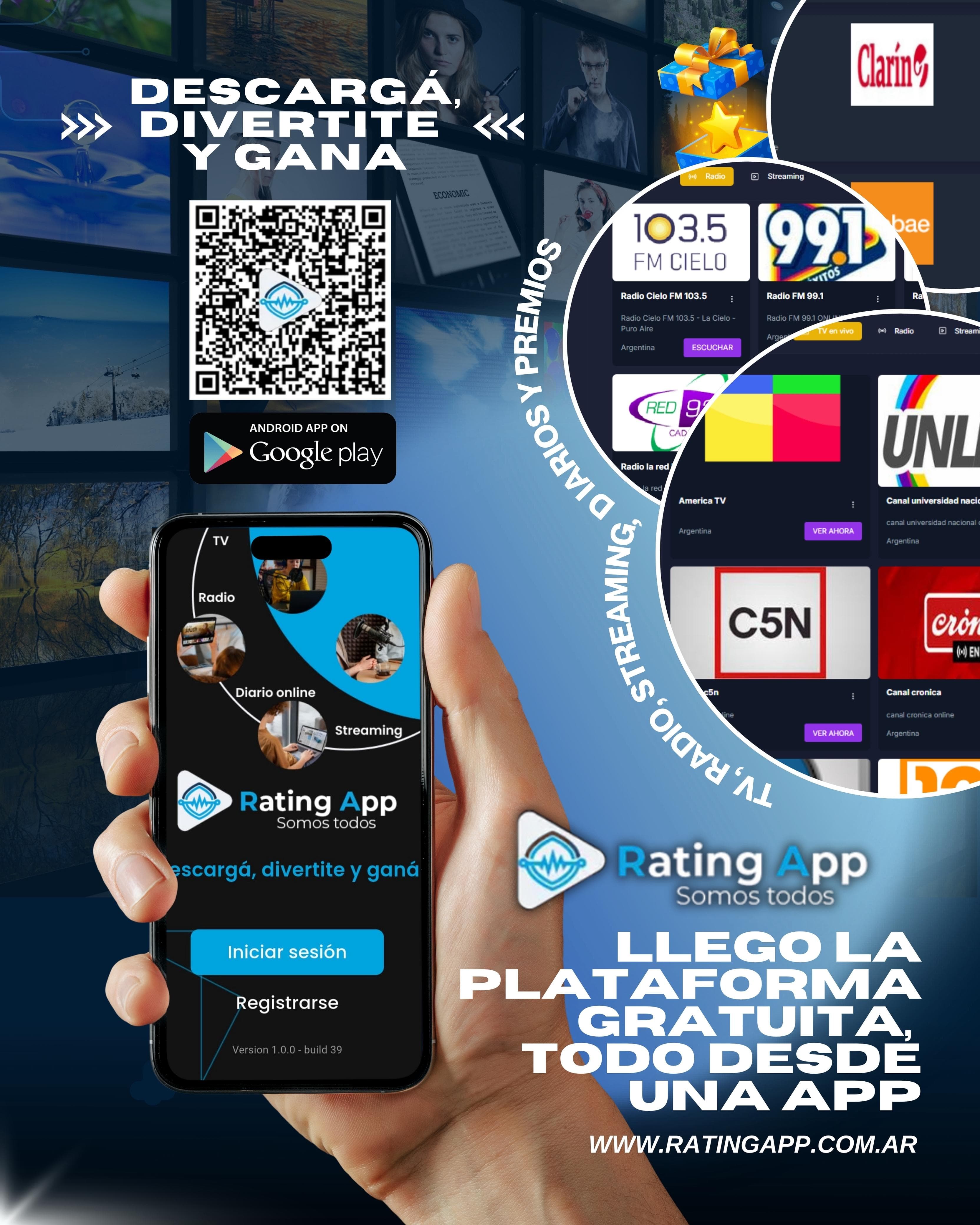 RatingApp en teléfono móvil